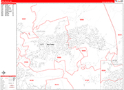 Simi Valley  Wall Map Red Line Style